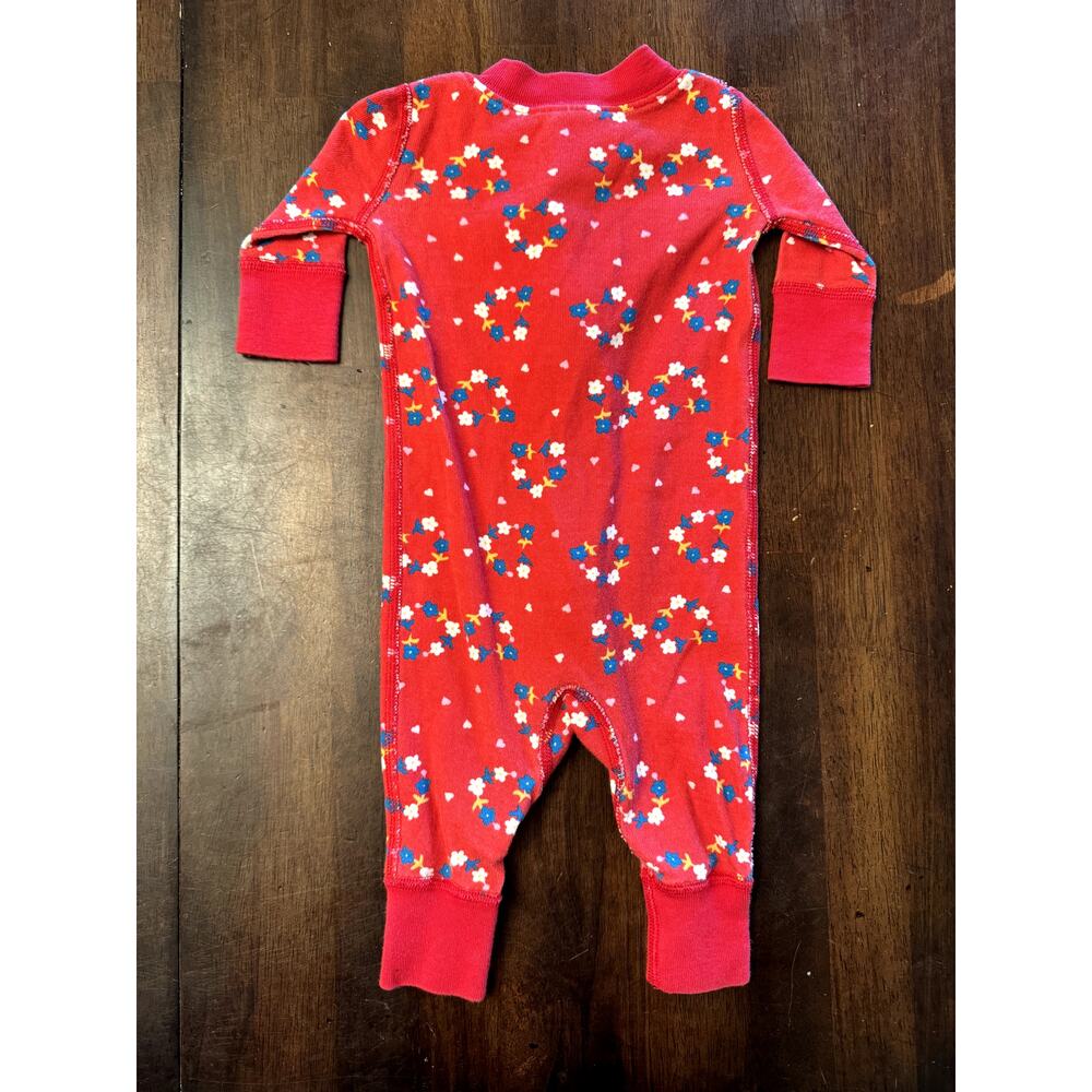 Hanna andersson floral zip up pajamas baby 0-6 months - Picture 2 of 3
